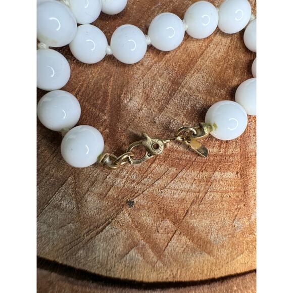 MONET Long Summer White Bead Necklace - Picture 4 of 4